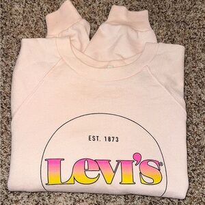 Levi's Pastel Pink Logo Cropped Sweatshirt